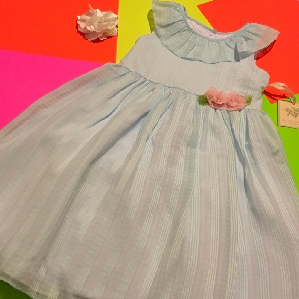 Laura Ashley  light blue flower dress NWT 6